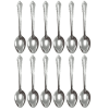 12 Pc Dinner Spoons Stainless Steel Silverware Cutlery Soup Utensil Flatware Set