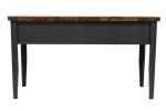 Bridgevine Home Essex 53 inch Writing Desk, No Assembly Required, Black and Whiskey Finish
